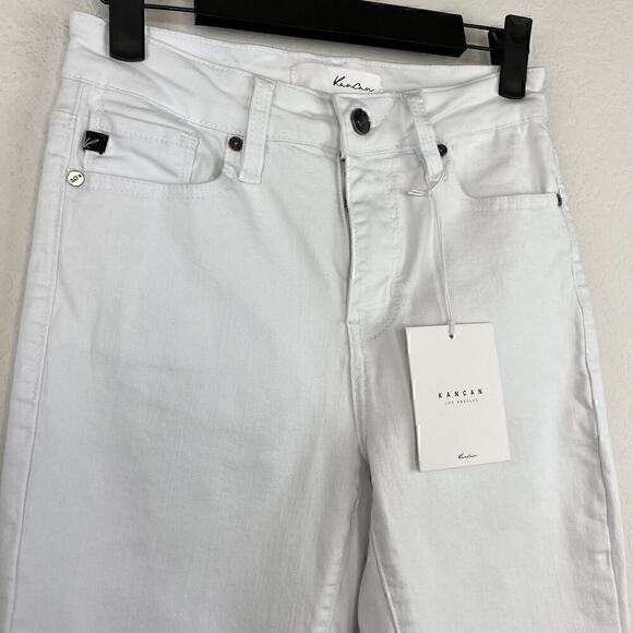 NWT KanCan Alabaster High Rise Super Skinny Jeans in White Denim Size 7/27 - Picture 4 of 7